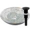 Novatto Blue Onyx Vessel Sink with Matte Black Umbrella Drain NOSV-BOMB - alternate 1